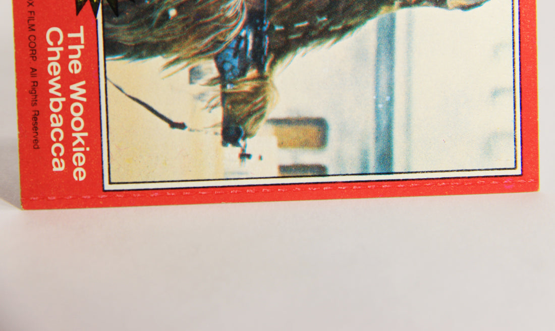Star Wars 1977 Trading Card #101 The Wookiee Chewbacca ENG Topps ERROR L019910