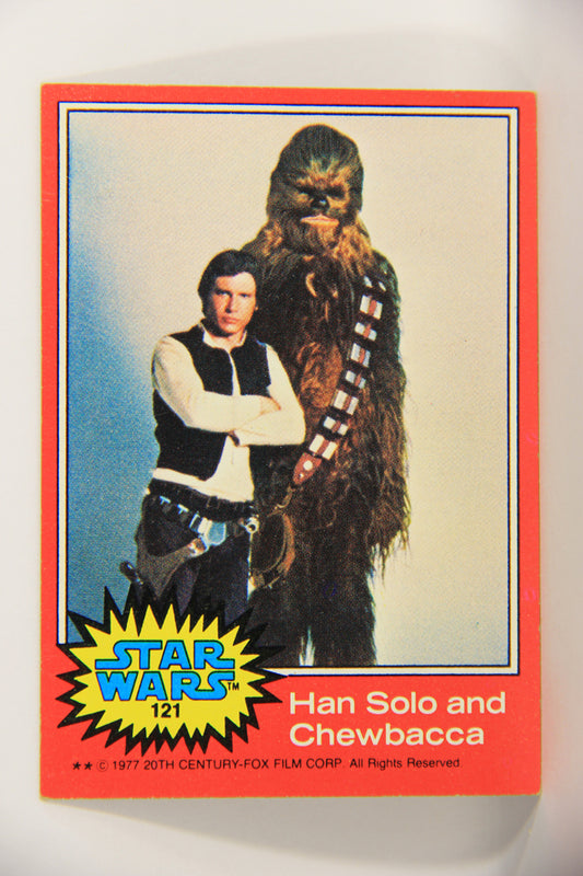 Star Wars 1977 Trading Card #121 Han Solo And Chewbacca ENG Topps L019922
