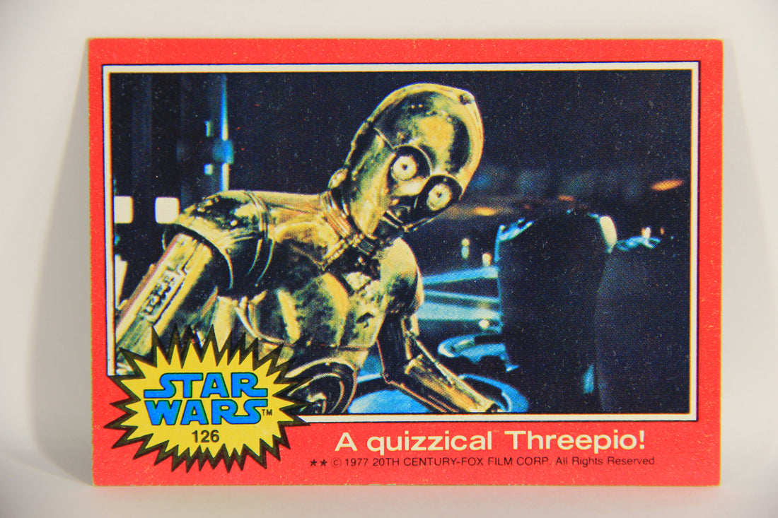 Star Wars 1977 Trading Card #126 A Quizzical Threepio ENG Topps L019925