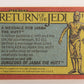 Star Wars ROTJ 1983 Trading Card #17 A Message For Jabba The Hutt ENG Topps L019931