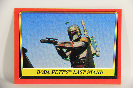 Star Wars ROTJ 1983 Trading Card #47 Boba Fett's Last Stand ENG Topps L019935