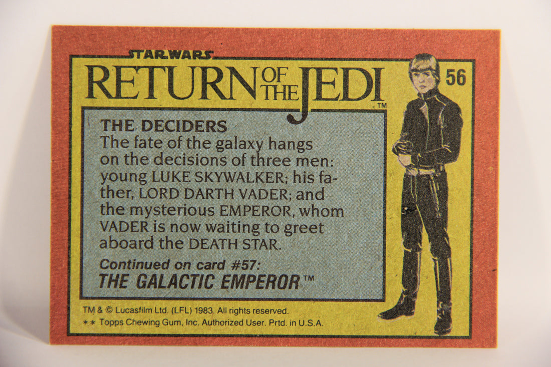 Star Wars Return Of The Jedi 1983 Card #56 The Deciders ENG Topps L019937
