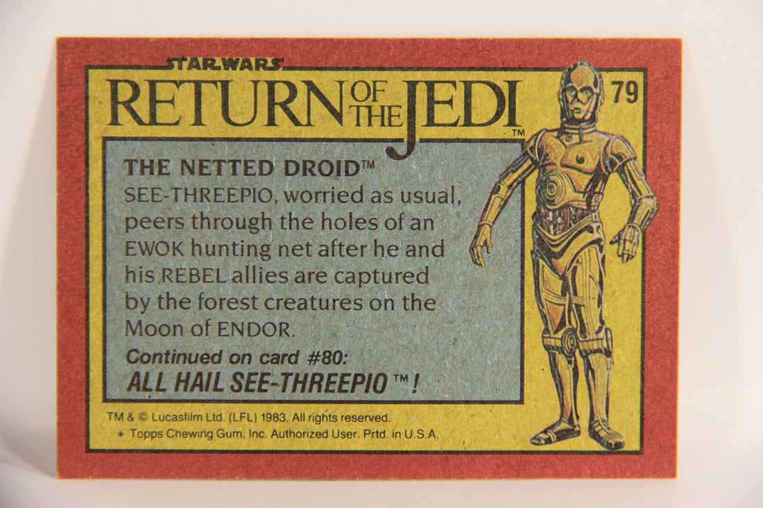 Star Wars Return Of The Jedi 1983 Card #79 The Netted Droid ENG Topps L019940