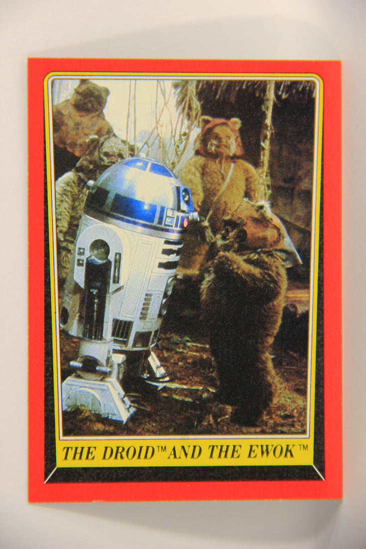 Star Wars Return Of The Jedi 1983 Card #90 The Droid And The Ewok ENG Topps L019941