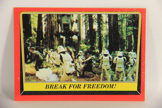 Star Wars ROTJ 1983 Trading Card #108 Break For Freedom ENG Topps L019943