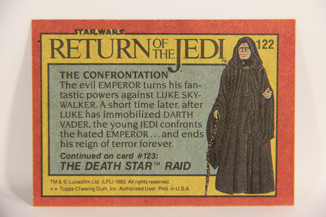 Star Wars Return Of The Jedi 1983 Card #122 The Confrontation ENG Topps L019945