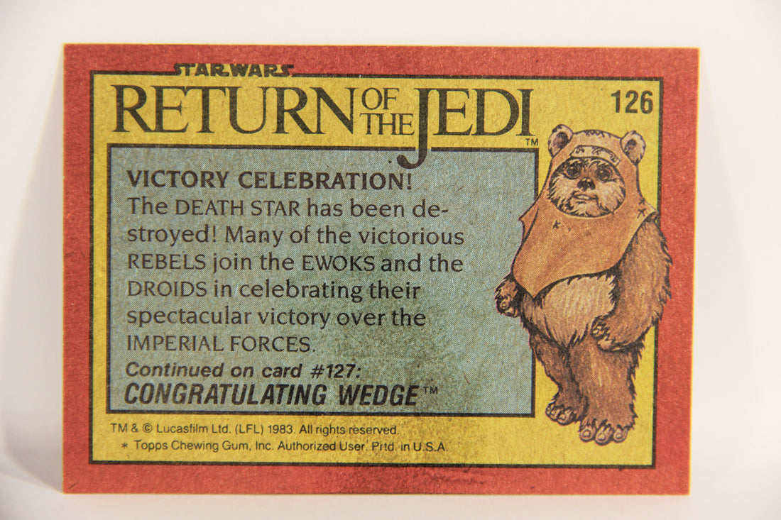 Star Wars Return Of The Jedi 1983 Card #126 Victory Celebration ENG Topps L019947