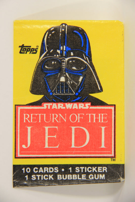 Star Wars ROTJ 1983 Trading Card Wax Wrapper Darth Vader ENG Topps L019950