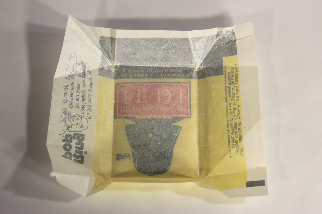 Star Wars ROTJ 1983 Trading Card Wax Wrapper Darth Vader ENG Topps L019950