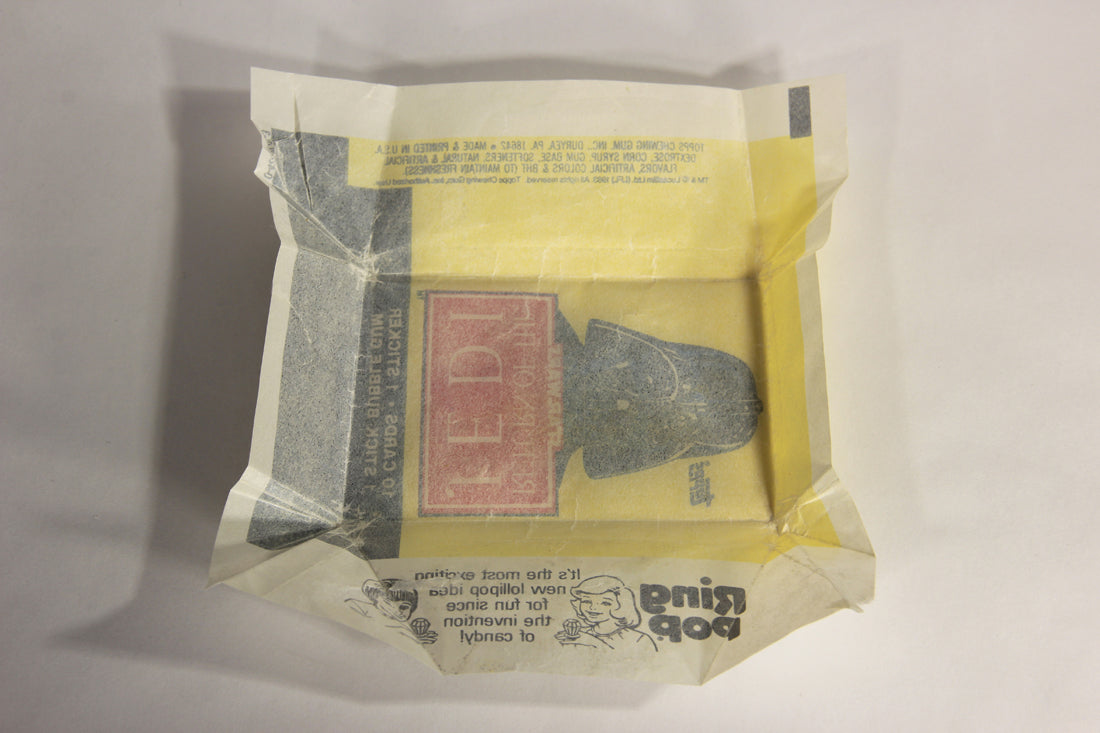 Star Wars ROTJ 1983 Trading Card Wax Wrapper Darth Vader ENG Topps L019950