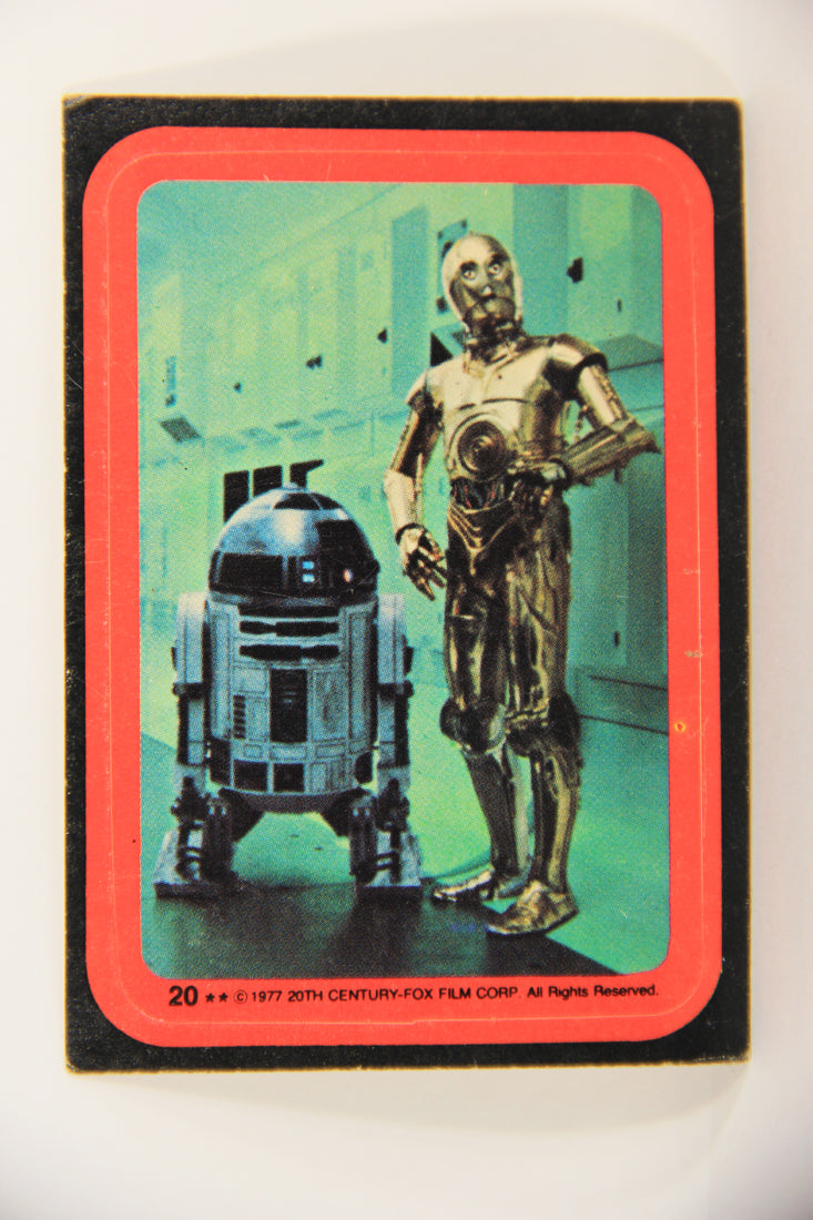 Star Wars 1977 Sticker Card #20 R2-D2 And C-3PO ENG Topps L019952