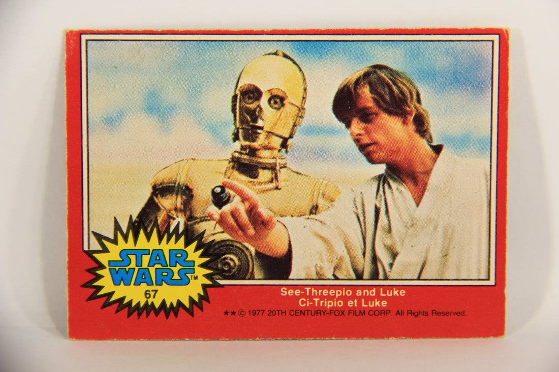Star Wars 1977 Trading Card #67 See-Threepio And Luke FR-ENG OPC L019954