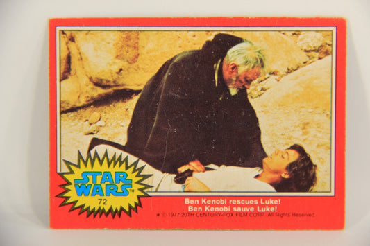 Star Wars 1977 Trading Card #72 Ben Kenobi Rescues Luke FR-ENG O-Pee-Chee L019956