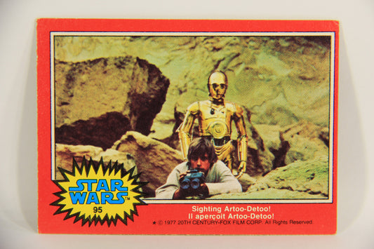 Star Wars 1977 Trading Card #95 Sighting Artoo-Detoo FR-ENG O-Pee-Chee L019963