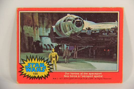 Star Wars 1977 Card #100 Our Heroes At The Spaceport FR-ENG O-Pee-Chee L019965