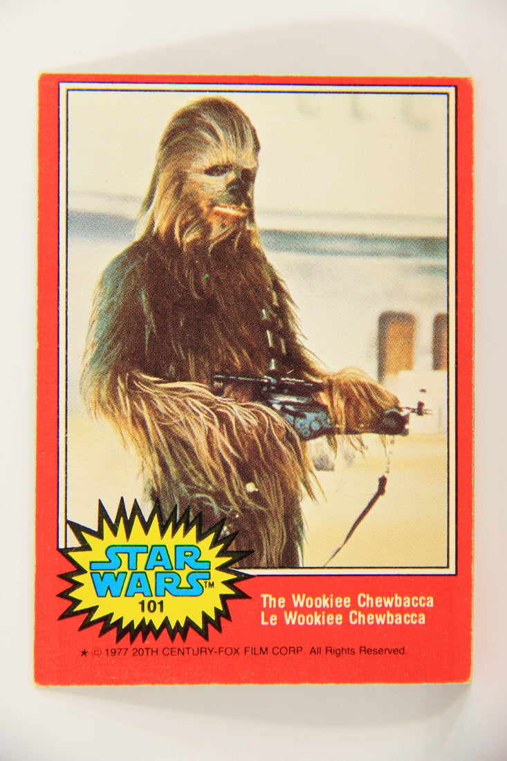 Star Wars 1977 Trading Card #101 The Wookiee Chewbacca FR-ENG O-Pee-Chee L019966