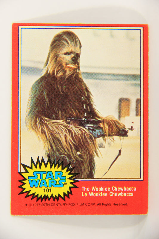 Star Wars 1977 Trading Card #101 The Wookiee Chewbacca FR-ENG O-Pee-Chee L019966