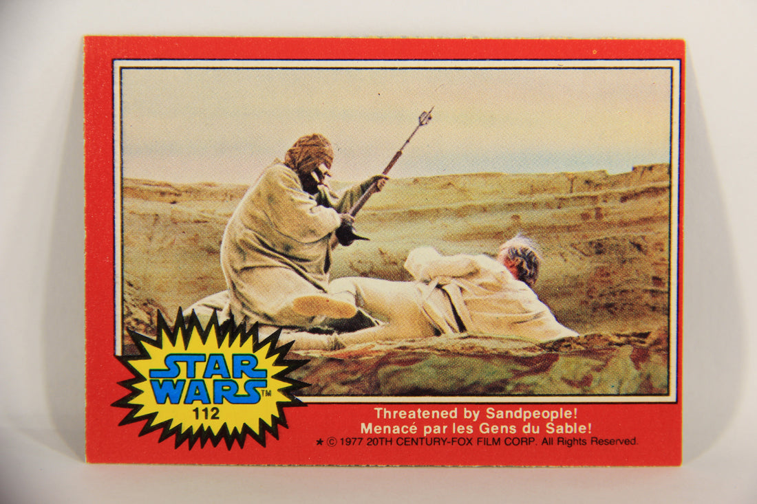 Star Wars 1977 Trading Card #112 Threatened By Sandpeople FR-ENG OPC L019968
