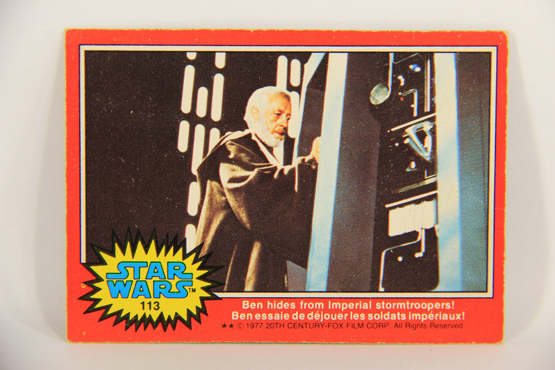 Star Wars 1977 Card #113 Ben Hides From Imperial Stormtroopers FR-ENG OPC L019969
