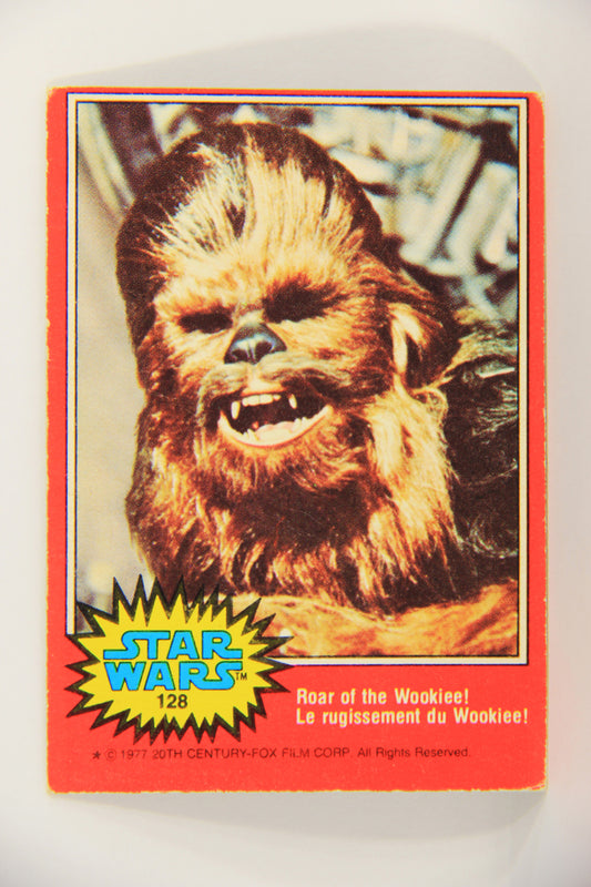 Star Wars 1977 Trading Card #128 Roar Of The Wookiee FR-ENG O-Pee-Chee L019974