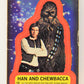 Star Wars 1977 Sticker Card #12 Han And Chewbacca ENG OPC L019976