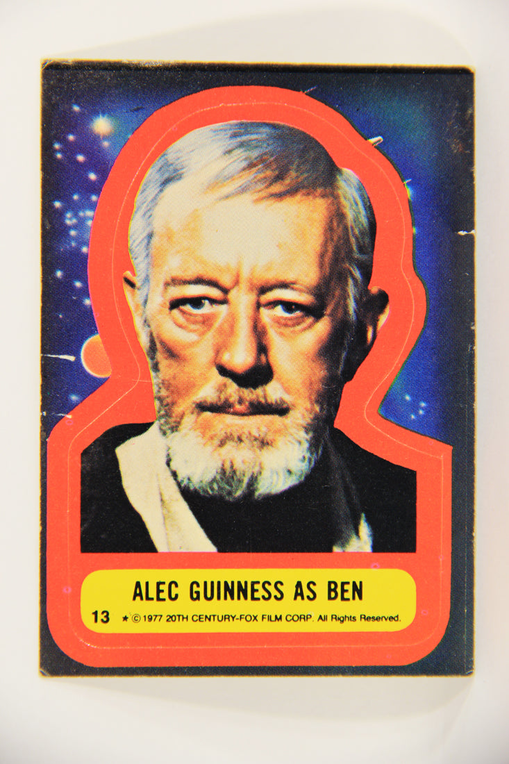 Star Wars 1977 Sticker Card #13 Alec Guiness As Ben ENG OPC L019977