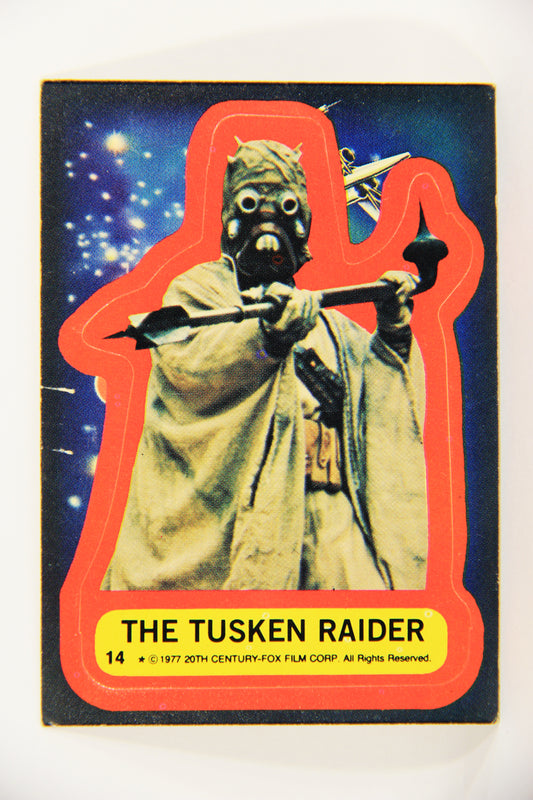 Star Wars 1977 Sticker Card #14 The Tusken Raider ENG O-Pee-Chee L019978