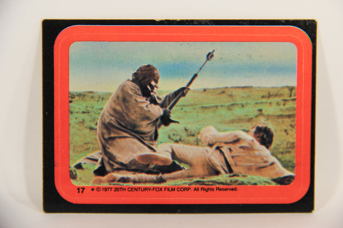 Star Wars 1977 Sticker Card #17 Threatened By Sandpeople ENG OPC L019980