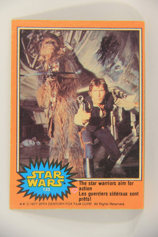 Star Wars 1977 Card #133 The Star Warriors Aim For Action FR-ENG O-Pee-Chee L019982