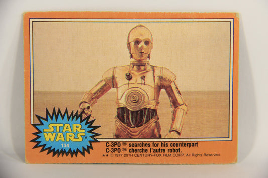 Star Wars 1977 Card #134 C-3PO Searches For His Counterpart FR-ENG OPC L019983