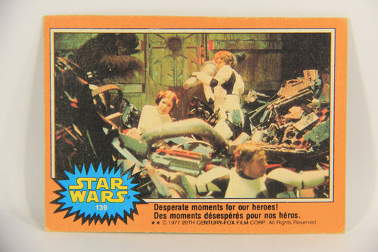 Star Wars 1977 Card #139 Desperate Moments For Our Heroes FR-ENG OPC L019988