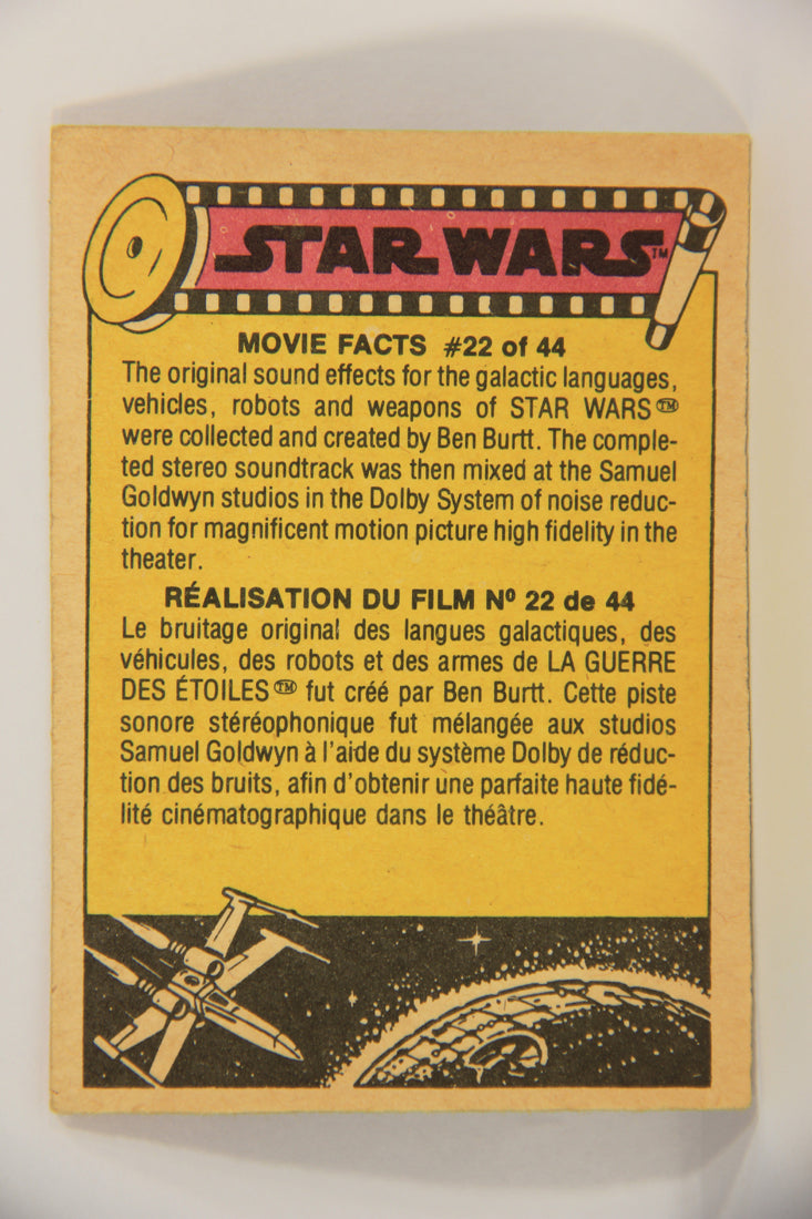 Star Wars 1977 Card #139 Desperate Moments For Our Heroes FR-ENG OPC L019988