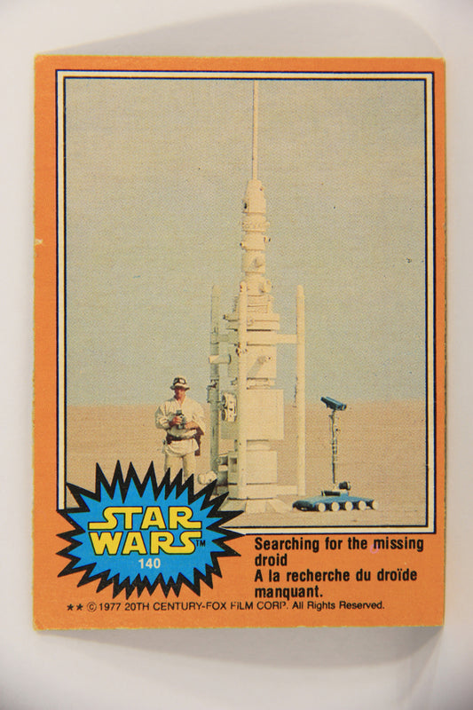Star Wars 1977 Trading Card #140 Searching For The Missing Droid FR-ENG OPC L019989