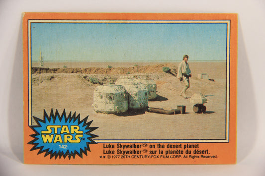 Star Wars 1977 Card #142 Luke Skywalker On The Desert Planet FR-ENG OPC L019991