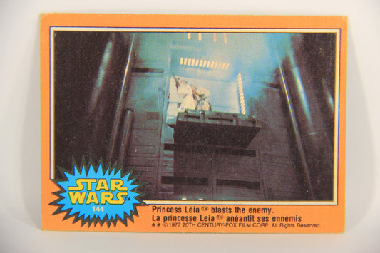 Star Wars 1977 Card #144 Princess Leia Blasts The Enemy FR-ENG O-Pee-Chee L019993
