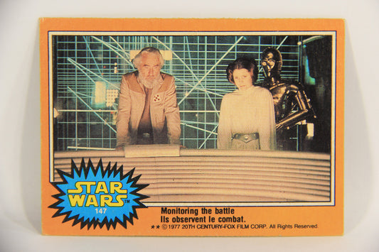 Star Wars 1977 Trading Card #147 Monitoring The Battle FR-ENG O-Pee-Chee L019995