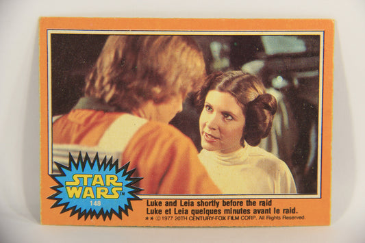 Star Wars 1977 Card #148 Leia And Luke Shortly Before The Raid FR-ENG OPC L019996