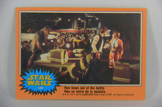 Star Wars 1977 Trading Card #149 Han Bows Out Of The Battle FR-ENG OPC L019997