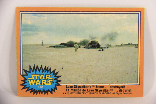 Star Wars 1977 Trading Card #152 Luke Skywalker's Home Destroyed FR-ENG OPC L019999