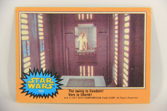 Star Wars 1977 Trading Card #153 The Swing To Freedom FR-ENG O-Pee-Chee L020000