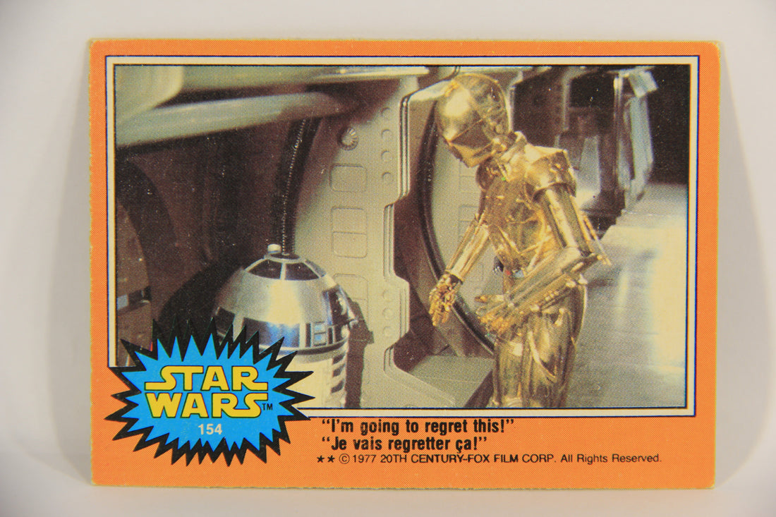 Star Wars 1977 Trading Card #154 I'm Going To Regret This FR-ENG OPC L020001