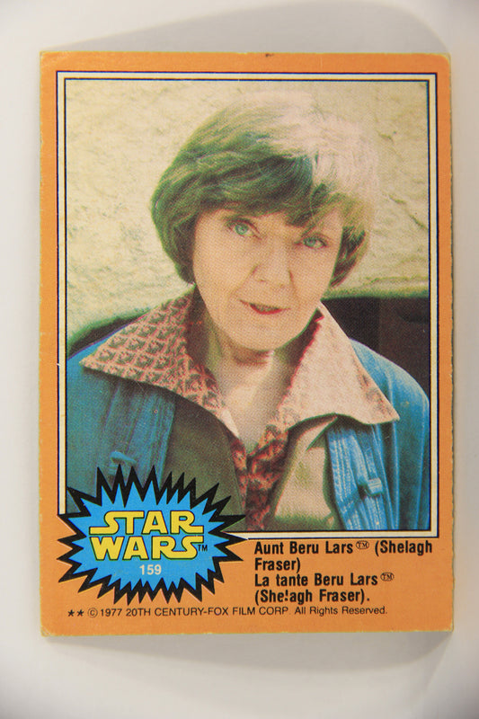 Star Wars 1977 Card #159 Aunt Beru Lars (Shelagh Fraser) FR-ENG O-Pee-Chee L020005