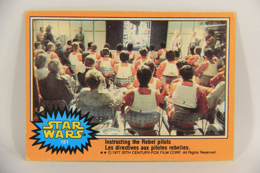 Star Wars 1977 Trading Card #161 Instructing The Rebel Pilots FR-ENG O-Pee-Chee L020006