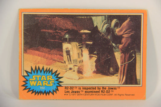 Star Wars 1977 Trading Card #162 R2-D2 Is Inspected By The Jawas FR-ENG OPC L020007
