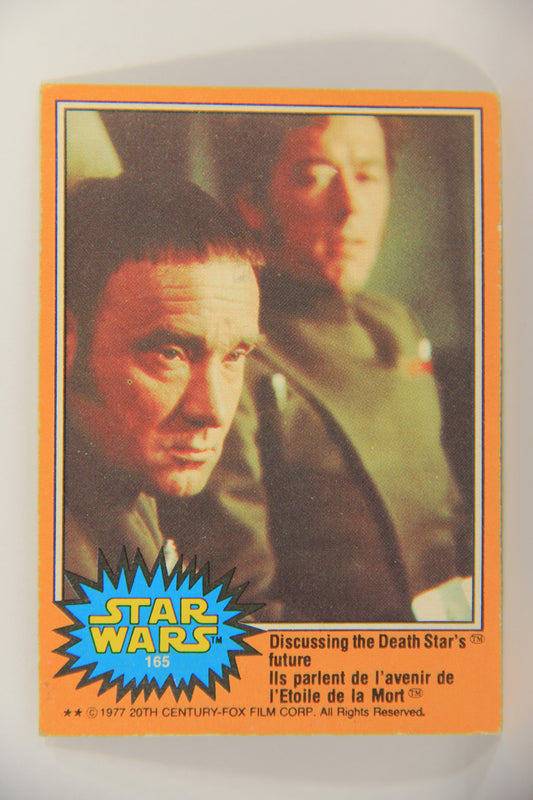 Star Wars 1977 Card #165 Discussing The Death Star's Future FR-ENG OPC L020009