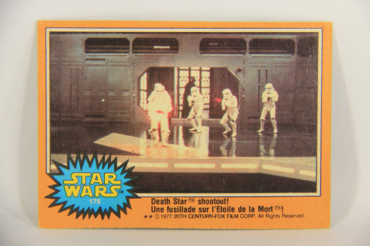 Star Wars 1977 Trading Card #176 Death Star Shootout FR-ENG O-Pee-Chee L020016