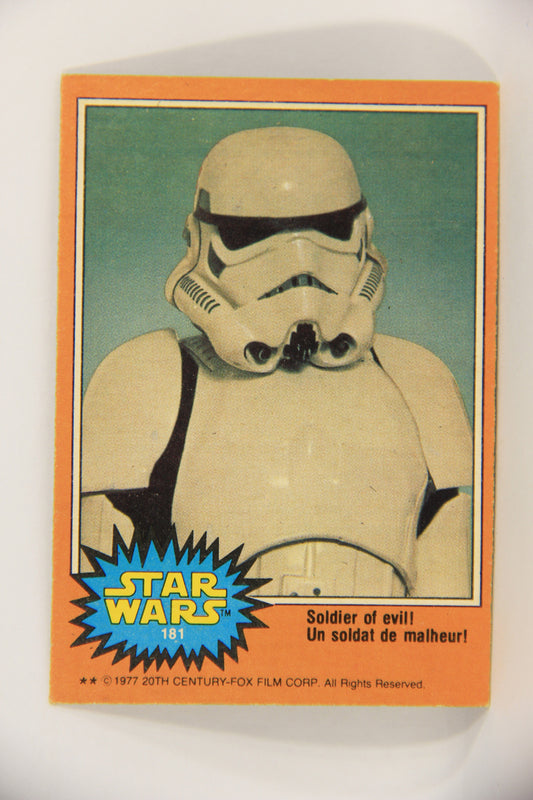 Star Wars 1977 Trading Card #181 Soldier Of Evil FR-ENG O-Pee-Chee L020019