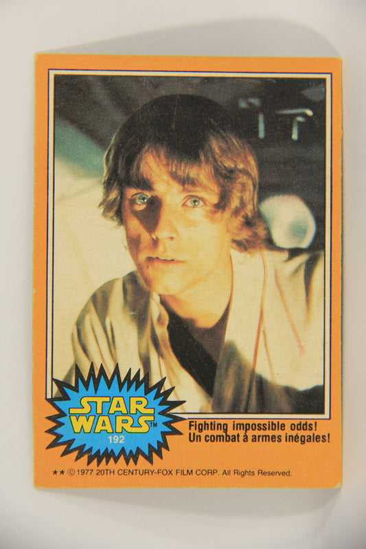 Star Wars 1977 Trading Card #192 Fighting Impossible Odds FR-ENG OPC L020029