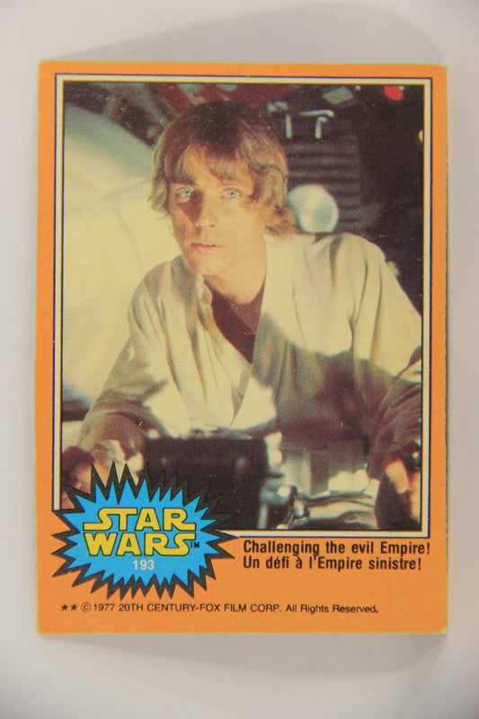 Star Wars 1977 Trading Card #193 Challenging The Evil Empire FR-ENG OPC L020030