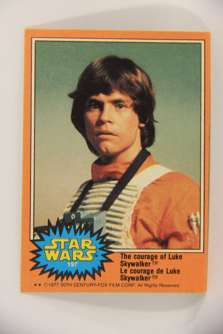 Star Wars 1977 Trading Card #197 The Courage Of Luke Skywalker FR-ENG OPC L020031
